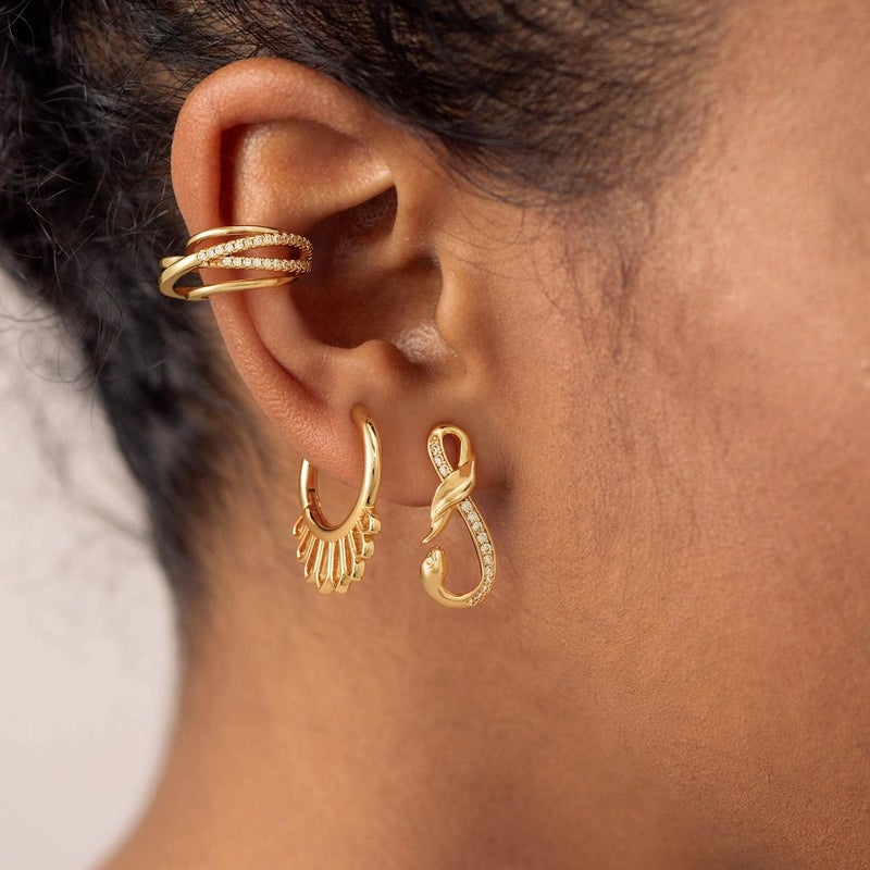 MYEARS Women Ear Cuff Earring Gold Non Pierced Ear Cartilage Clip on Wrap Hoop 14K Gold Filled Tiny Boho Beach Simple Minimalist Delicate Handmade Hypoallergenic Jewelry Gift-Sold as Single/Pair - Image 5